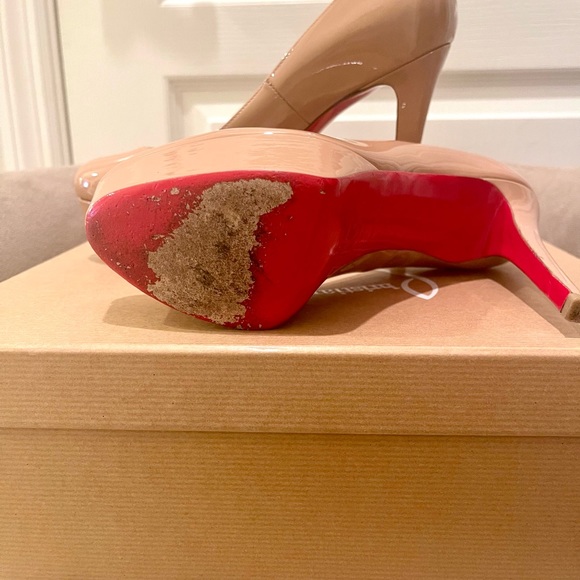 Christian Louboutin Taupe Heels - Picture 3 of 4